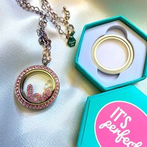 Custom Love Charm Glass locket necklace